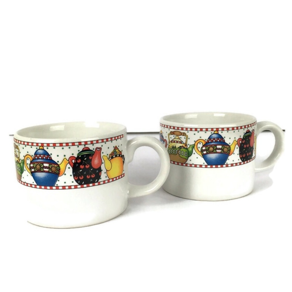 Mary Engelbreit x Sakura Vintage Afternoon Tea 1994 Tea Cup Set of 2